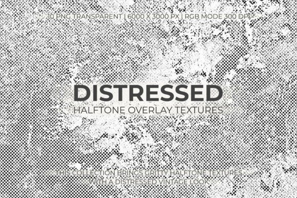 Download Distressed Halftone Overlay Textures - Text Collection