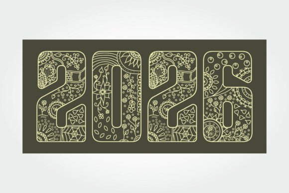 Download 2026 New Year Typography Greeting Card - Card Collection