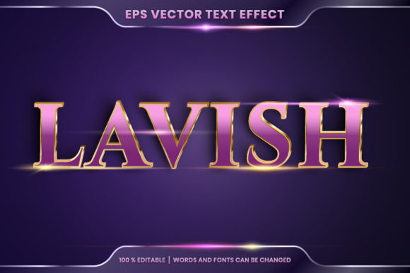 Download Text Effect in 3D Lavish Words - Text Collection