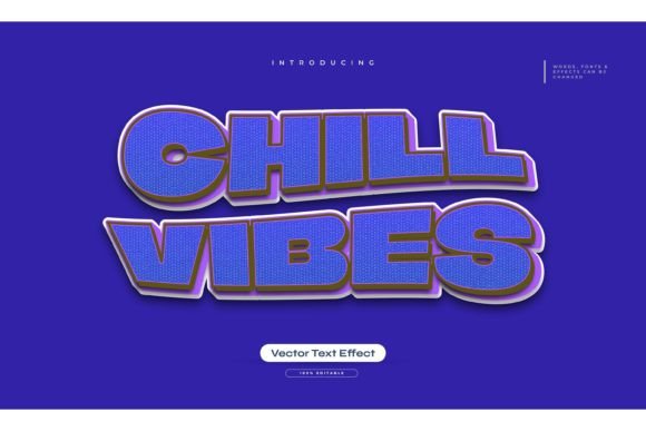 Download Chill Vibes Text with Retro Style - Text Collection