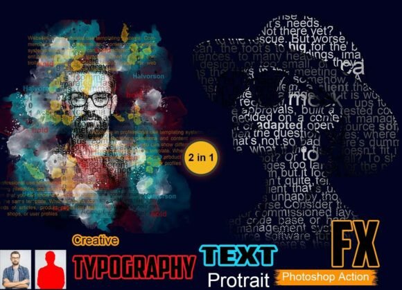 Download Creative Typography Text Portrait FX - Text Collection
