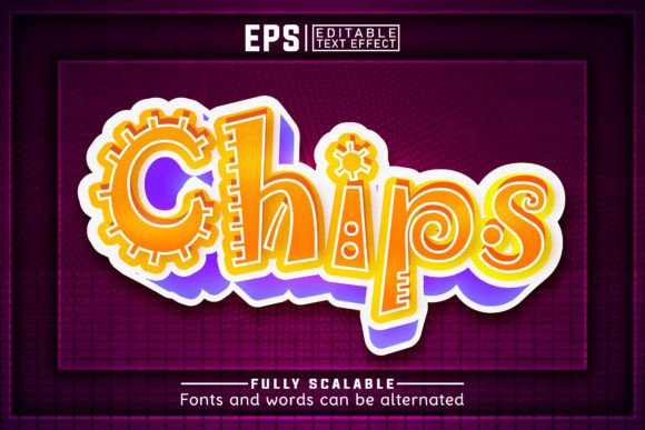 Download CHIPS 3d -Editable Text Effect - Text Collection