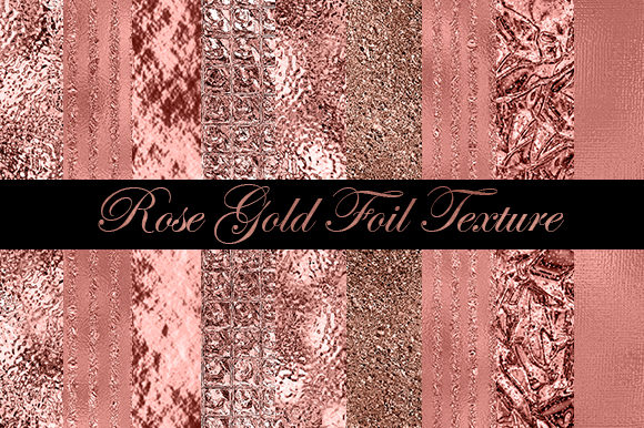 Download Rose Gold Foil Background with Textures - Text Collection