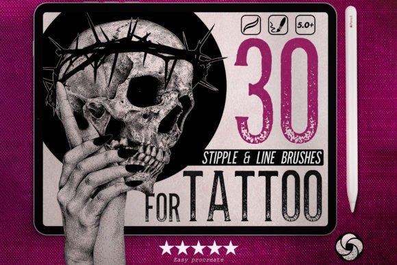 Download Procreate Tattoo Stipple Brushes - Premium Resources
