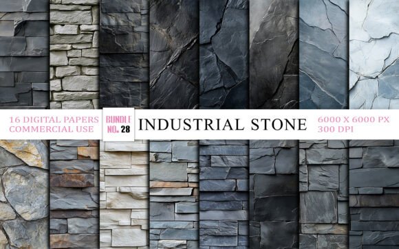 Download Industrial Stone &amp; Brick Texture Bundle - Text Collection
