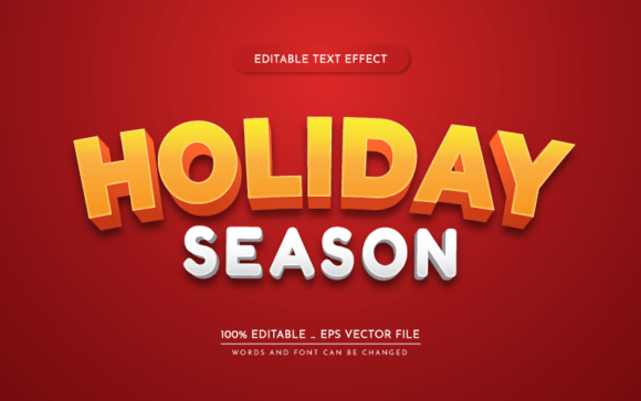 Download Holiday Season 3D Editable Text Effect - Text Collection