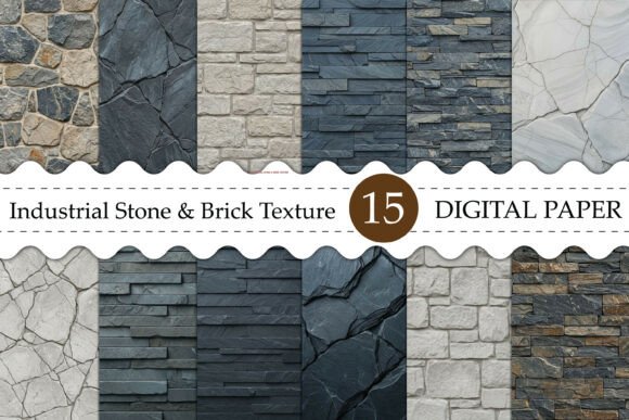 Download Industrial Stone &amp; Brick Texture Bundle - Text Collection