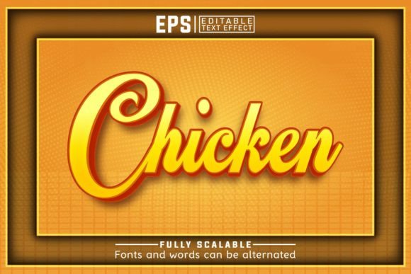 Download Chicken 3d -Editable Text Effect - Text Collection