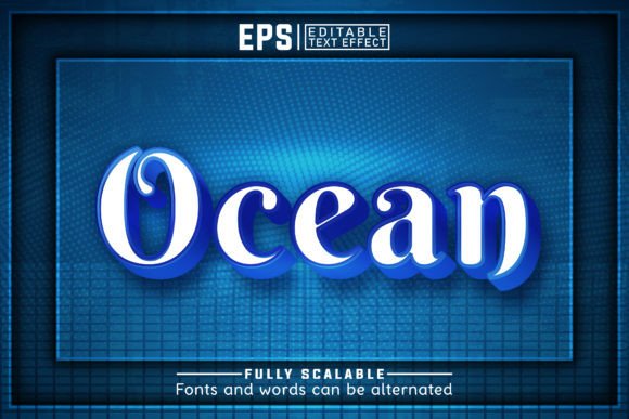 Download OCEAN 3d -Editable Text Effect - Text Collection